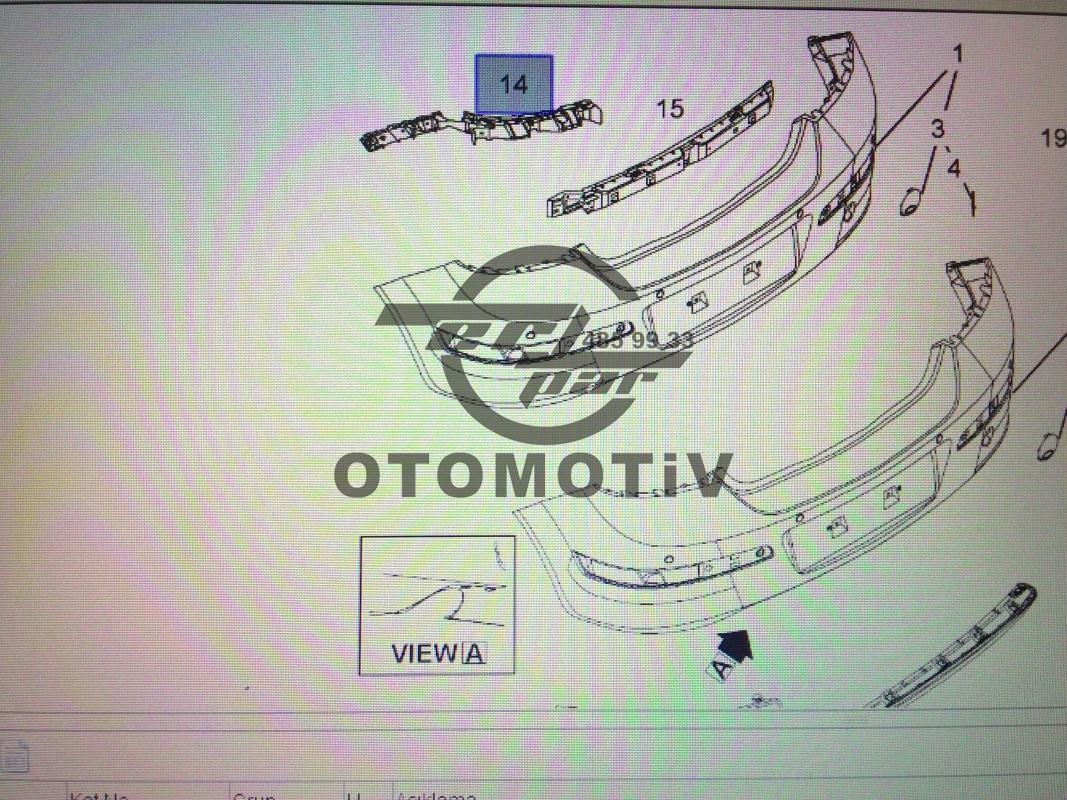 ARKA TAMPON AYAĞI SOL HB ASTRA H